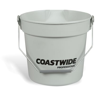 Coastwide Professional™ Plastic Bucket, 10 Quart, Gray (CW58017)