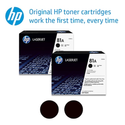 HP 81A Black Toner Cartridge, Standard, 2-Pack