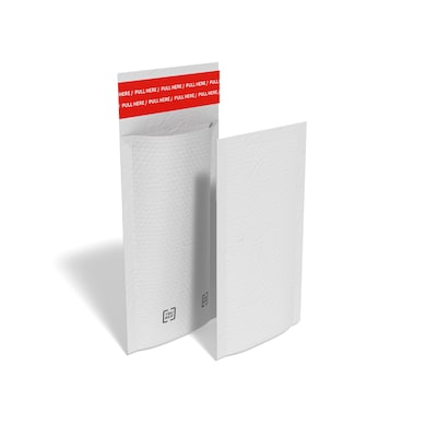 TRU RED™ 4.63 x 6.75 Self-Sealing Bubble Mailer, #000, White, 25/Carton (TR56623)