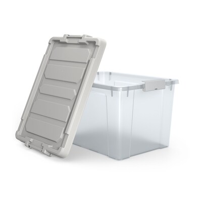 Tru Red 20 qt. Latch Lid Storage Bin, Clear