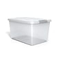 Iris Store & Slide 61 Qt. Latch Lid Storage Bin, Clear, 6/Carton (270017)