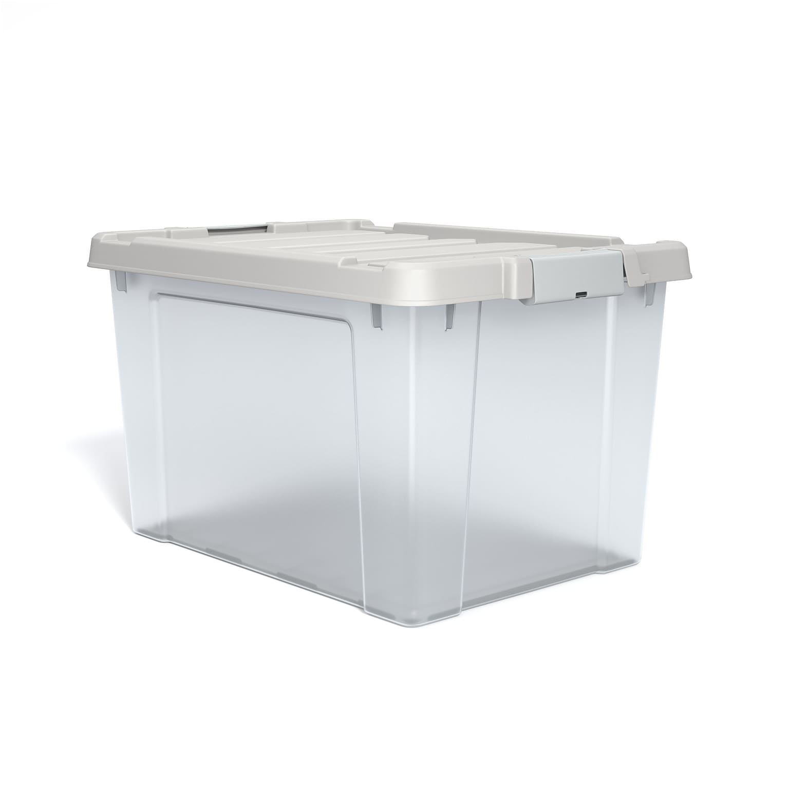 Staples 78.4 Qt. Latch Lid Storage Bin, Clear (TR58307)