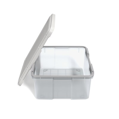 Iris WeatherPro 30.6 Quart Storage Bin with Latching Lid, Plastic, Clear (270016/110411)