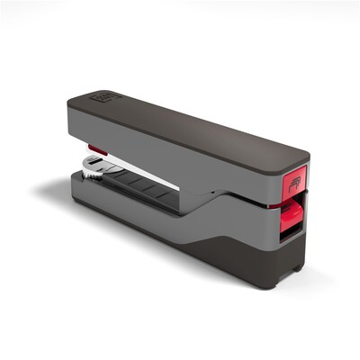 TRU RED™ Premium Desktop Stapler, 30-Sheet Capacity, Gray/Red (TR58078)