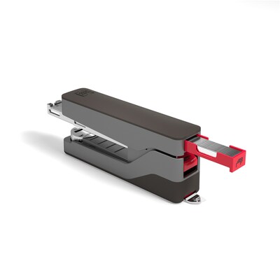 TRU RED™ Premium Desktop Stapler, 30-Sheet Capacity, Gray/Red (TR58078)