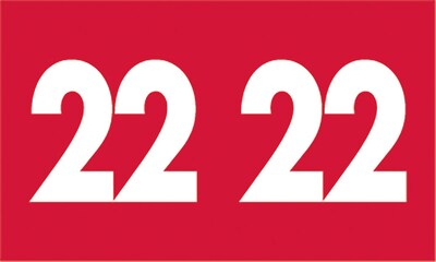 Medical Arts Press ColRTab Compatible Year Roll Labels, 2022, Red, 500/Roll (3267022)