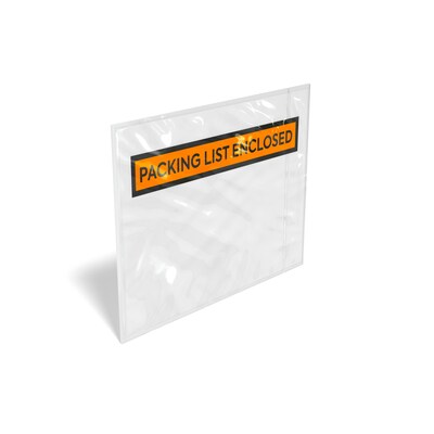 Coastwide Professional™ Packing List Enclosed Envelope, 5.5 x 7, Orange, 1000/Carton (CW56508)