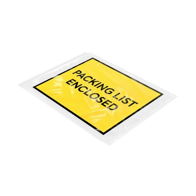 Coastwide Professional™ Packing List Enclosed Envelope, 5.5 x 7, Yellow, 1000/Carton (CW56487)