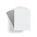 Staples Notepad, 8.5 x 11 (US letter), Wide Ruled, White, 50 Sheets/Pad, Dozen Pads/Pack, 6 Packs/Case (TR57334CT)