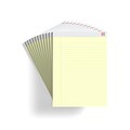TRU RED™ Perforated Writing Pads, 8.5 x 11.75, Wide Ruled, Canary, 50 Sheets/Pad, 72 Pads/Carton