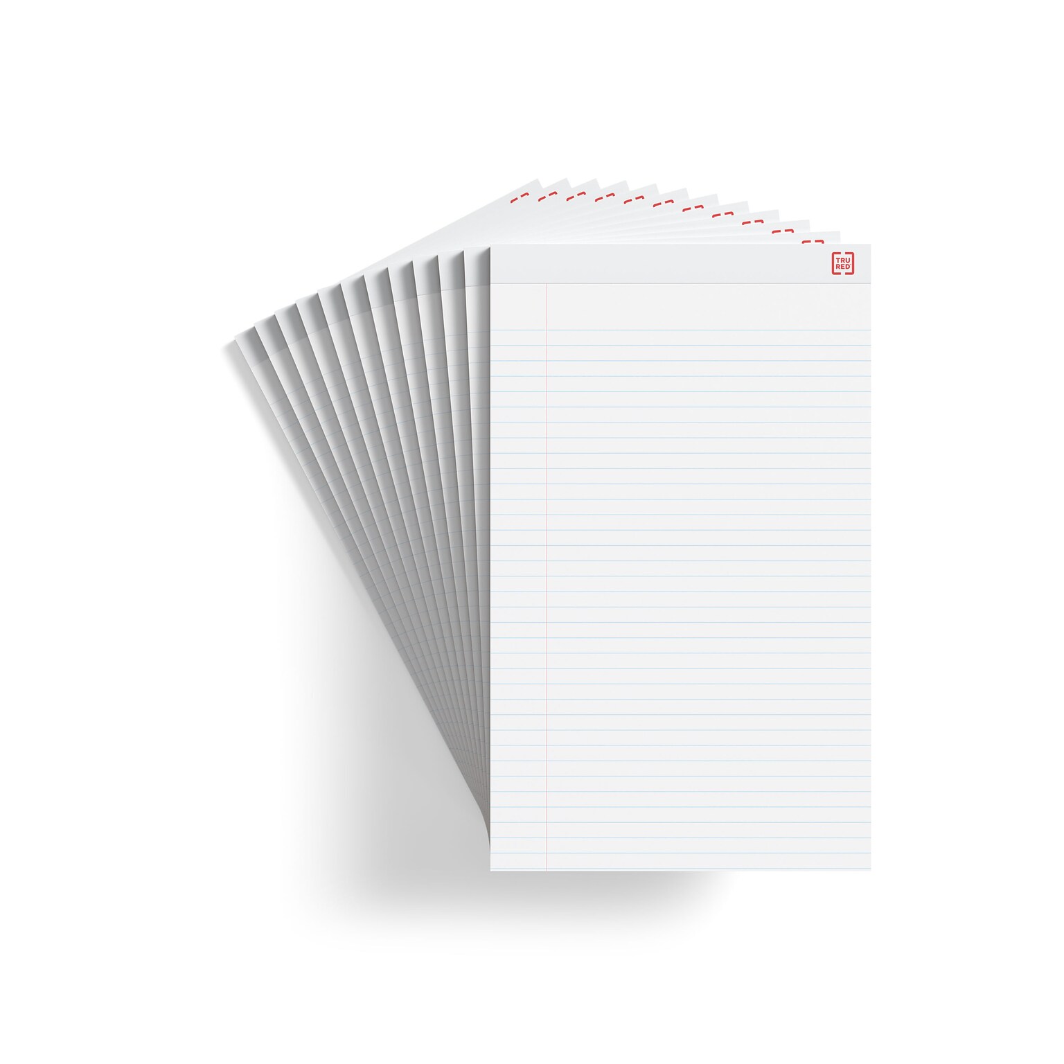 Staples Notepads, 8.5 x 14 (legal), Wide Ruled, White, 50 Sheets/Pad, Dozen Pads/Pack (58189)