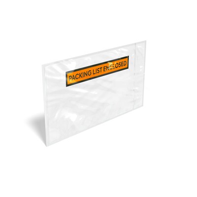 Coastwide Professional™ Packing List Enclosed Envelope, 5.5 x 10, Orange, 1000/Carton (CW56504)