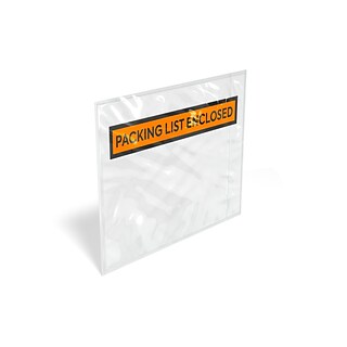Coastwide Professional™ Packing List Enclosed Envelope, 4.5 x 5.5, Orange, 500/Carton (CW56484)