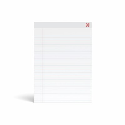 TRU RED™ Notepad, 8.5 x 11.75, Wide Ruled, White, 50 Sheets/Pad, Dozen Pads/Pack (TR58188)