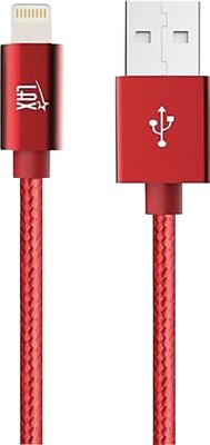 LAX Gadgets Apple Certified Durable Lightning Cable for iPhone, iPad, 4ft Red (LGHTMFI4FT-RED) | Quill