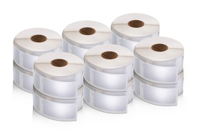 DYMO LabelWriter 2050821 Multi-Purpose Labels, 2-1/8 x 1, Black on White, 500 Labels/Roll, 12 Rolls/, White/Black | Quill