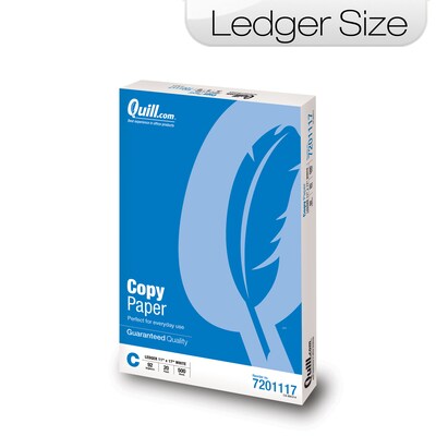 Quill Brand® 11 x 17 Copy Paper, 20 lbs., 92 Brightness, 500 Sheets/Ream (7201117)