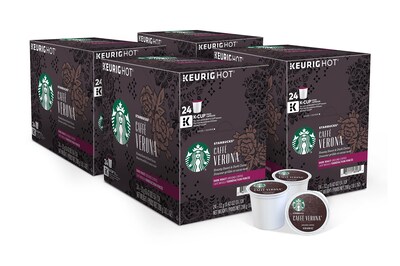 Starbucks Caffe Verona Coffee Keurig K-Cup Pods, Dark Roast, 96/Carton (SBK18998CT) | Quill