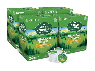 Green Mountain Breakfast Blend Coffee Keurig K-Cup Pods, Light Roast, 96/Carton (6520) | Quill