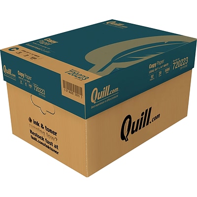 Quill Brand 8.5 x 14 Copy Paper, 20 lbs, 92 Brightness, 500 Sheets/Ream (720223)