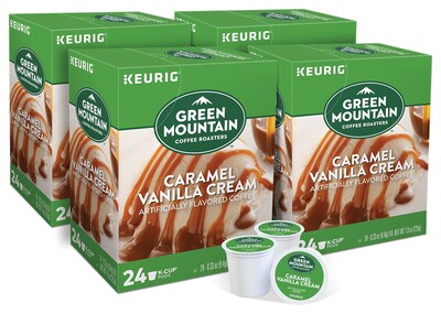 Green Mountain Caramel Vanilla Cream Coffee Keurig K-Cup Pods, Light Roast, 96/Carton (GMT6700CT) | Quill