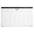 2021 TRU RED™ 11 x 18 Desk Pad Calendar, Black/White (TR17392-21)