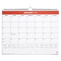 2021 TRU RED™ 12 x 15 Wall Calendar, Red/White (TR52080-21)