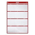 2021 TRU RED™ 36 x 24 Wall Calendar, Red/Black/White (TR53999-21)