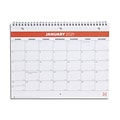 2021 TRU RED™ 8 x 11 Wall Calendar, White/Red (TR53915-21)