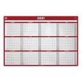 2021 TRU RED™ 32 x 48 Wall Calendar, Red/White (TR53911-21)