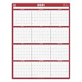 2021 TRU RED™ 12 x 15.69 Wall Calendar, Red/White (TR53905-21)
