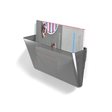 TRU RED™ Single Pocket Plastic Wall File, Smoke (TR58211)