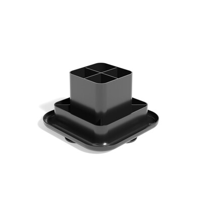 TRU RED™ 9-Compartment Plastic Rotating Organizer, Black (TR58210)