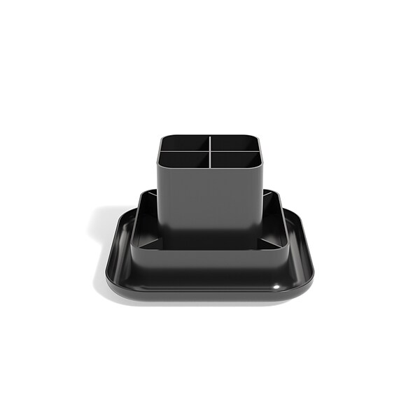 TRU RED™ 9 Compartment Plastic Rotating Organizer, Black (TR58210)