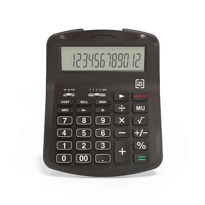 TRU RED™ TR320 12-Digit Desktop Calculator, Black