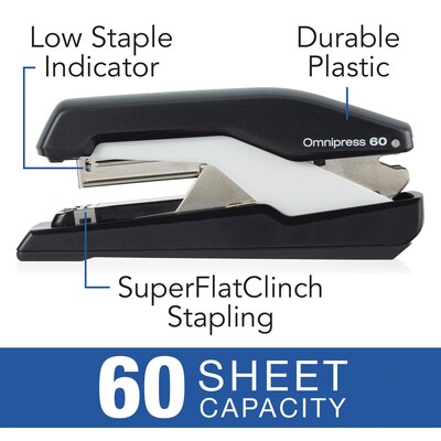 Swingline Desktop Stapler, 60-Sheet Capacity, Staples Included, Black/Grey (5000590)