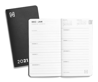 2021 TRU RED™ 3 x 6 Appointment Book, Black (TR12937-21)