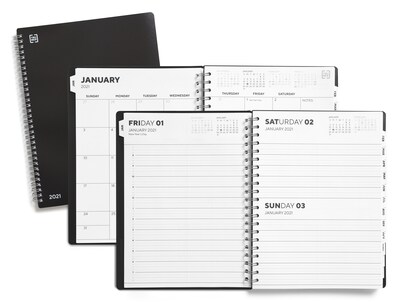 2021 TRU RED™ 8 x 11 Appointment Book, Black (TR21487-21)