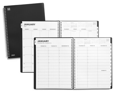 2021 TRU RED™ 8 x 11 Appointment Book, Black (TR21488-21)