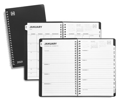 2021 TRU RED™ 5 x 8 Planner, Black (TR21490-21)