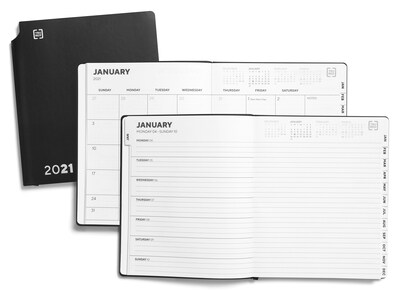 2021 TRU RED™ 7 x 9 Appointment Book, Black (TR26404-21)