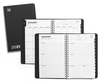 2021 TRU RED 5 x 8 Appointment Book, Black (TR58454-21)