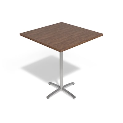 Union & Scale™ Workplace2.0™ Multipurpose 36" Square Pinnacle Laminate Bistro Height Silver Base Table (54842)