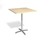 Union & Scale™ Workplace2.0™ Multipurpose 36" Square Natural Maple Laminate Bistro Height Silver Base Table (54838)