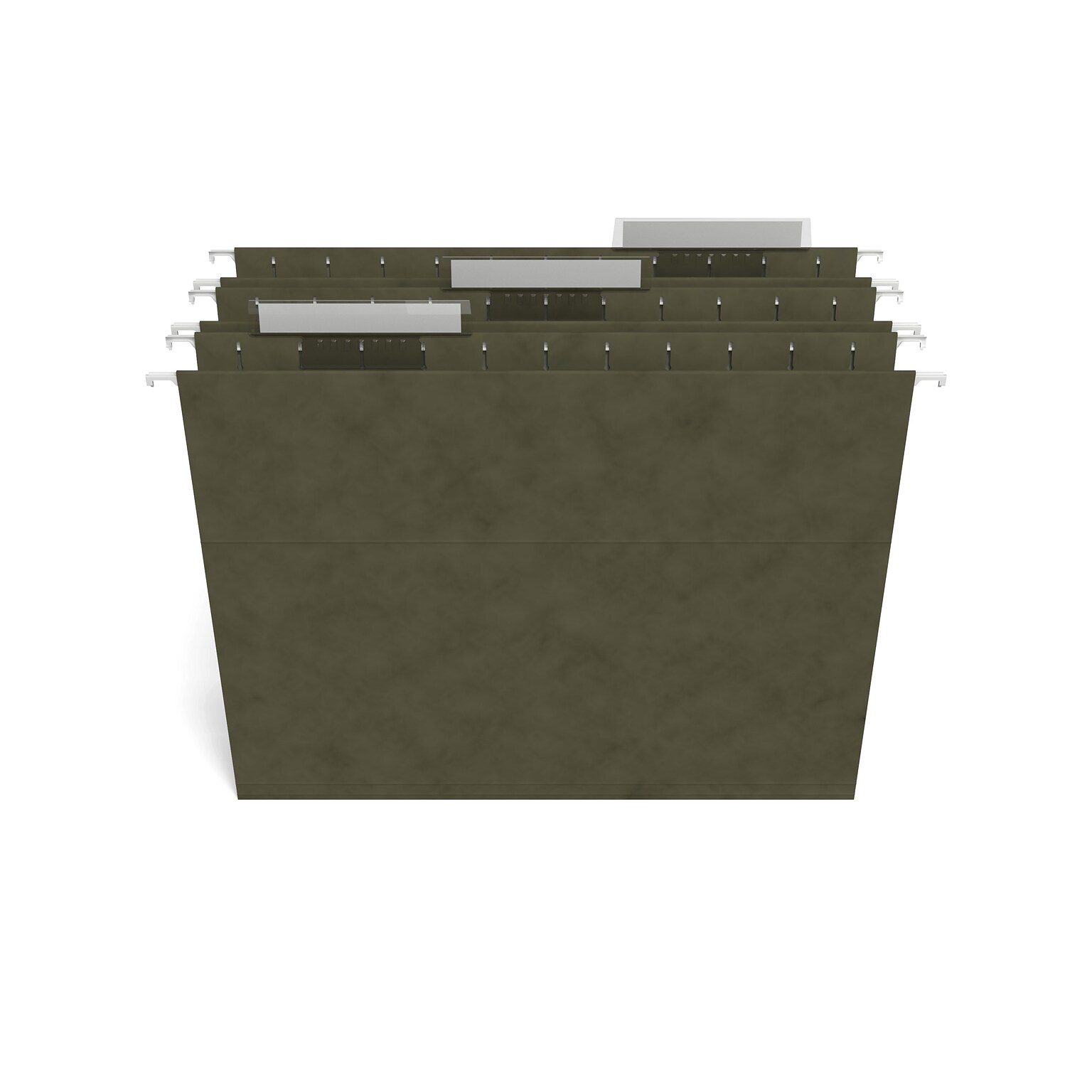 Staples® Hanging File Folder, 3-Tab, Letter Size, Standard Green, 250/Carton (116806CT)