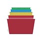 Staples Hanging File Folders, 3.5" Expansion, Letter Size, Assorted Colors, 4/Pack (TR419192)