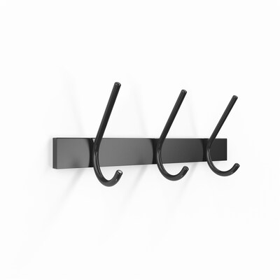 Union & Scale™ Essentials Wall Racks, Black, Zinc/Wood (UN58025)