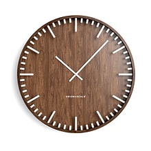 Union & Scale™ Essentials Wall Clock, Wood, 16 (UN57811)