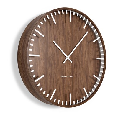 Union & Scale™ Essentials Wall Clock, Wood, 16 (UN57811)