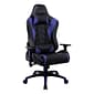 Quill Brand® Emerge Vartan Bonded Leather Gaming Chair, Blue/Black (53242)